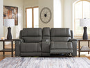 5Z - Pittson Power Reclining Sectional Loveseat with Console - NY Furniture Direct (NY)