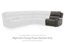 5Z - Pittson Power Reclining Sectional Loveseat with Console - NY Furniture Direct (NY)