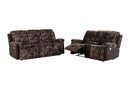 U6028 Brown Reclining Sofa-Console Reclining Loveseat