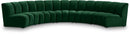 Infinity Green Velvet 5pc. Modular Sectional