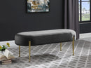 Gia Grey Velvet Bench