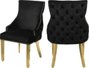 Tuft Black Velvet Dining Chair