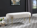 Gia Cream Velvet Bench