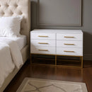 Maxine White / Gold Dresser