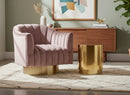 Farrah Pink Velvet Accent Chair