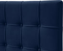 Elly Navy Velvet Queen Bed