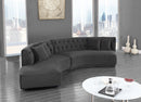 Kenzi Grey Velvet 2pc. Sectional