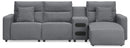 Modmax II Reclining Sectional with Chaise and Audio Console