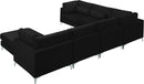Julia Black Velvet Modular Sectional (7 Boxes)