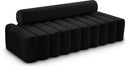 Melody Black Velvet Sofa