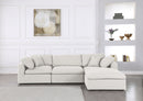 Serene Cream Linen Fabric Deluxe Cloud Modular Sectional