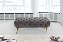 Amara Grey Velvet Bench