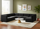 Quincy Black Velvet Modular Sectional