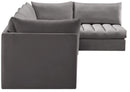 Jacob Grey Velvet Modular Sectional