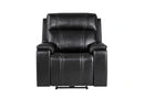 U8880 Black Leather Power Recliner