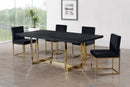Giselle Black Velvet Dining Chair