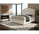 Hugo Cream Velvet Queen Bed