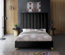 Via Black Velvet Full Bed