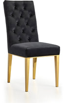 Capri Black Velvet Dining Chair