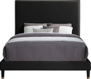 Harlie Black Velvet Full Bed