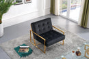 Pierre Black Velvet Accent Chair