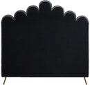 Lily Grey Velvet Full Bed