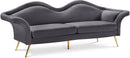 Lips Grey Velvet Sofa