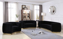 Julian Black Velvet Loveseat