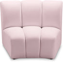 Infinity Pink Velvet Modular Chair