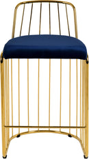 Gio Navy Velvet Stool