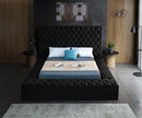 Bliss Black Velvet Full Bed (3 Boxes)