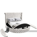 Luxus Cream Velvet Full Bed (3 Boxes)