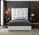 Milan White Faux Leather Queen Bed