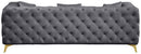 Kingdom Grey Velvet Sofa