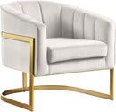 Carter Cream Velvet Accent Chair