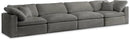 Cozy Grey Velvet Cloud Modular Sofa