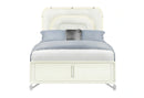 Lyra Beige Bed with LED