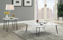 Telestis White Marble & Black Coffee Table