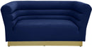 Bellini Navy Velvet Loveseat