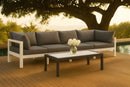 Nizuc White manufactured wood Outdoor Patio Aluminum Coffee Table
