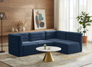 Quincy Navy Velvet Modular Sectional