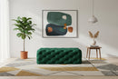 Casey Green Velvet Ottoman/Bench