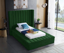 Kiki Green Velvet Twin Bed (3 Boxes)