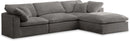 Cozy Grey Velvet Cloud Modular Sectional