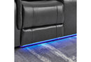 U8879 Charcoal Pwr Rec Sofa/Pwr Con Rec Loveseat/Pwr Rec W/LED & Gl Ss