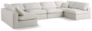 Plush Cream Velvet Standard Cloud Modular Sectional