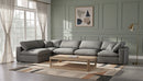 Serene Grey Linen Fabric Deluxe Cloud Modular Sectional