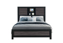 Lisbon Grey/Black Bookcase Bed