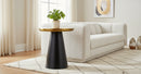 Martini Brushed Gold/Matte Black End Table