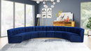 Limitless Navy Velvet 8pc. Modular Sectional